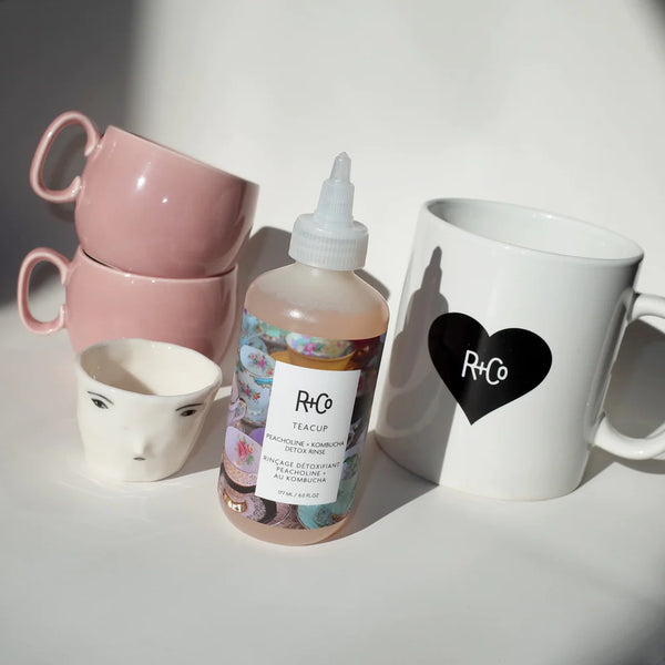 R+Co TEACUP Peacholine + Kombucha Detox Rinse | R+Co TEACUP